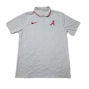 Nike Men's Alabama Crimson Tide‎ Dri-FIT College Coaches Polo Gray Color Size XL